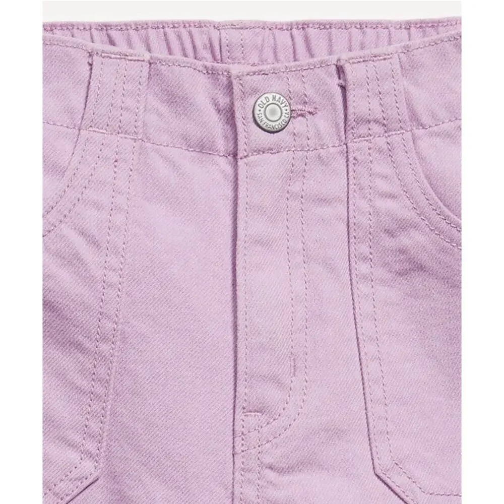 Old Navy Lilac High Rise Baggy Wide Leg Elastic Waist Jeans Pants Size XL 12